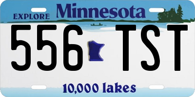 MN license plate 556TST