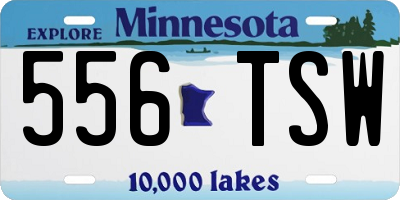 MN license plate 556TSW