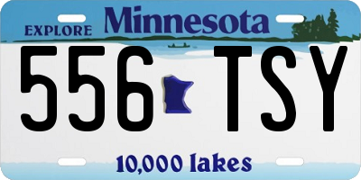 MN license plate 556TSY