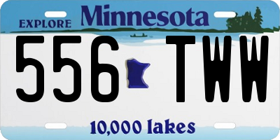 MN license plate 556TWW