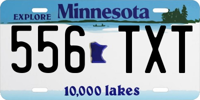 MN license plate 556TXT