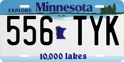 MN license plate 556TYK