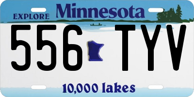 MN license plate 556TYV