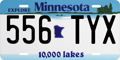 MN license plate 556TYX