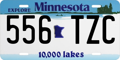 MN license plate 556TZC