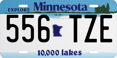 MN license plate 556TZE