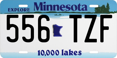MN license plate 556TZF
