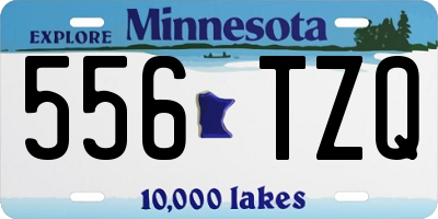 MN license plate 556TZQ