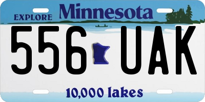 MN license plate 556UAK