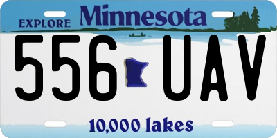 MN license plate 556UAV