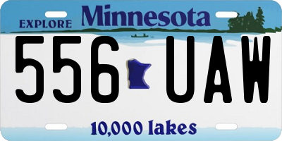 MN license plate 556UAW