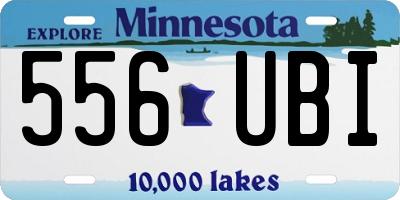 MN license plate 556UBI