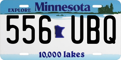 MN license plate 556UBQ