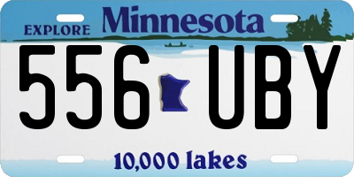 MN license plate 556UBY
