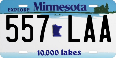 MN license plate 557LAA