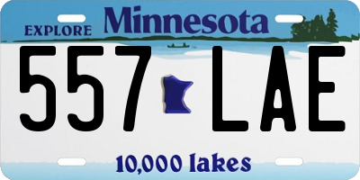 MN license plate 557LAE