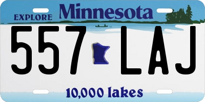 MN license plate 557LAJ