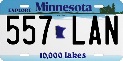 MN license plate 557LAN