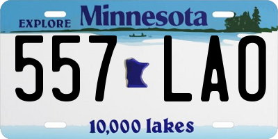 MN license plate 557LAO