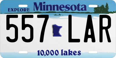 MN license plate 557LAR