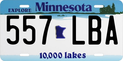 MN license plate 557LBA