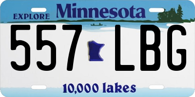 MN license plate 557LBG