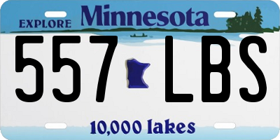 MN license plate 557LBS