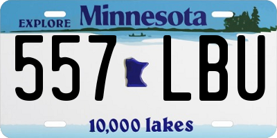 MN license plate 557LBU