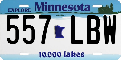 MN license plate 557LBW