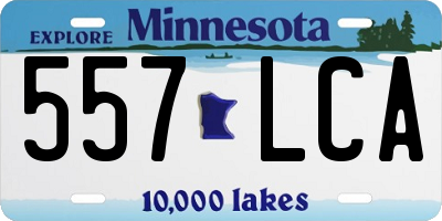 MN license plate 557LCA