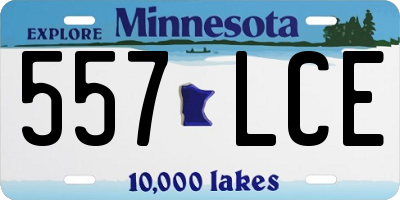 MN license plate 557LCE