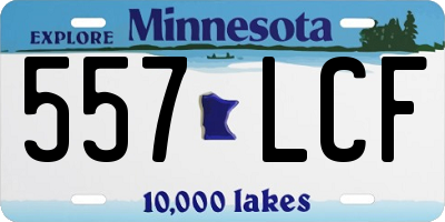 MN license plate 557LCF