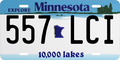 MN license plate 557LCI