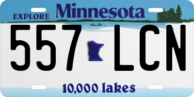 MN license plate 557LCN