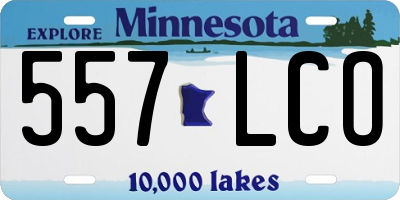 MN license plate 557LCO