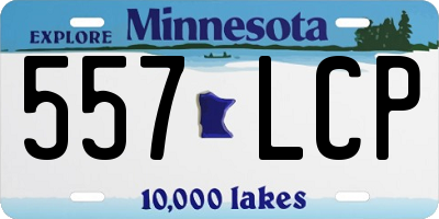 MN license plate 557LCP