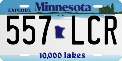 MN license plate 557LCR