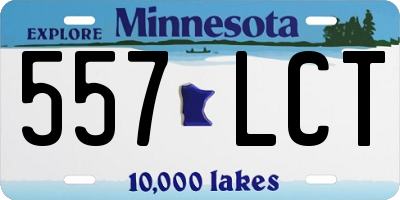 MN license plate 557LCT