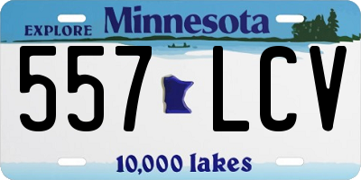 MN license plate 557LCV