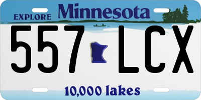 MN license plate 557LCX