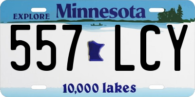 MN license plate 557LCY