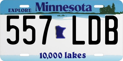 MN license plate 557LDB