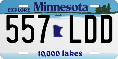 MN license plate 557LDD