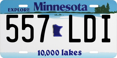 MN license plate 557LDI
