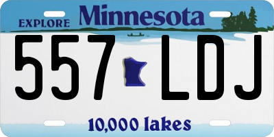 MN license plate 557LDJ