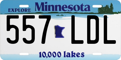 MN license plate 557LDL