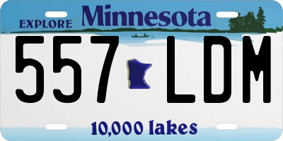 MN license plate 557LDM