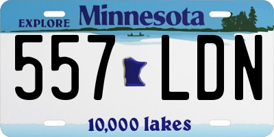 MN license plate 557LDN