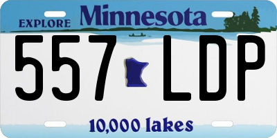 MN license plate 557LDP