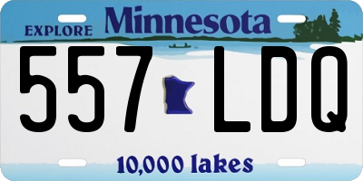 MN license plate 557LDQ